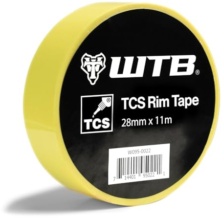 WTB TCS Tubeless Rim Tape - 28 mm x 11 m Roll for 5 Wheels - Durable Rim Tape for MTB, Road, Gravel Rims with 23 mm Inner Width - Reliable Airtight Seal