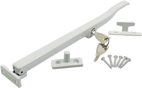 Locking Window Stay with Key (Colour White)