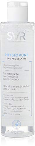 SVR - Physiopure Eau Micellaire - Nettoyant démaquillant pureté douceur - Pour peaux sensibles (visage, yeux, lèvres) - Magnésium oxygénant, complexe hydratant - 200 ml