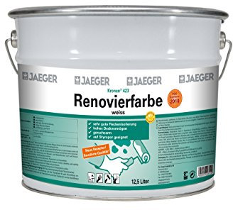 JAEGER Kronen 432 Renovierfarbe weiss 12,5L - Universal Absperrfarbe für Innenräume, isolierend und hochdeckend.