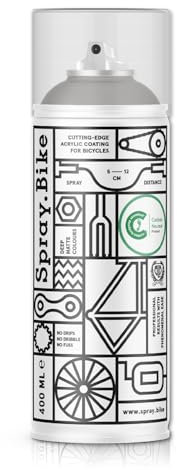 SPRAY.BIKE Fahrrad Lackspray - grau Matt (LONDON- Silvertown) in 400 ml Spraydose - KEINE GRUNDIERUNG notwendig - Fahrrad Lack, Sprühlack, Acryllack, Lack Spray