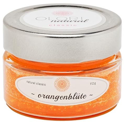 Duftöl Orangenblüte im Glas - Raumduft mit ätherischen Ölen - langanhaltend - aphrodisierend, inspirierend, entspannend - 100% Natürlich & Reiner Raumerfrischer im Duftglas mit Orangen-Duft (112g)