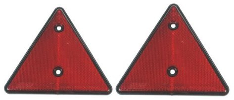 Coppia di triangoli riflettenti per rimorchio caravan LMX1660, colore: rosso