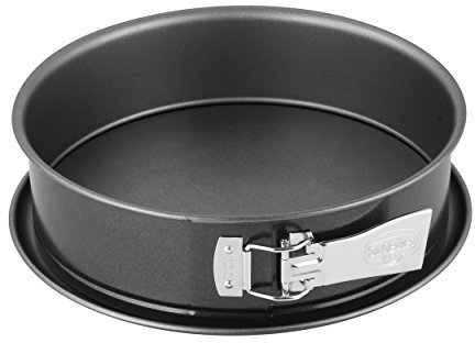 Dr. Oetker Springform Ø 26 cm, auslaufsichere Kuchenform, runde Backform aus Stahl mit keramisch verstärkter Antihaft-Beschichtung (Farbe: grau), Menge: 1 Stück