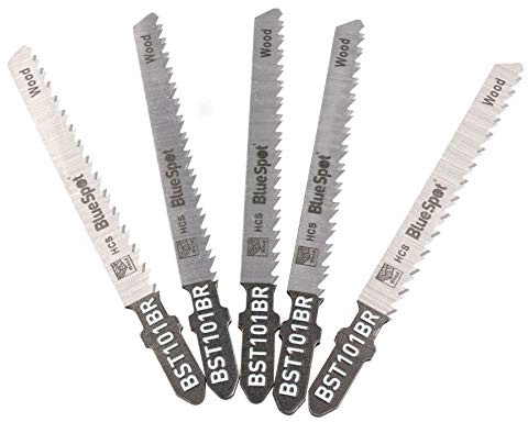 Lot de 5 lames de scie sauteuse à dents inversées avec tige en T pour couper du bois et du plastique 10 TPI