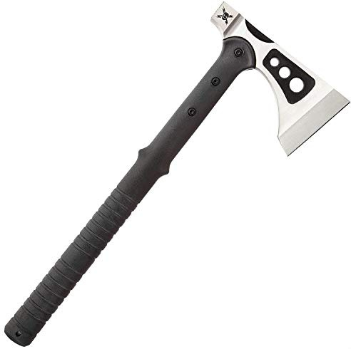 M48 Woodsman Axe with Sheath – 2Cr12 Cast Stainless Steel Head, Black Oxide Coating, Nylon Fiber Handle, Nylon Belt Sheath – Ideal Camping Companion Tool - 15 1/2 Overall