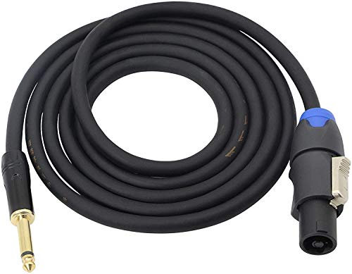 XMSJSIY Speakon a 1/4 TS cavo per altoparlanti, 6,35 mm TS Plug a Speakon maschio cavo per altoparlante 14 Gauge Audio Cable-2M