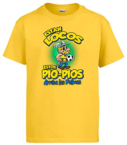 Camiseta Parodia de Asteris para Aficionados al fútbol de Las Palmas - Amarillo, XL