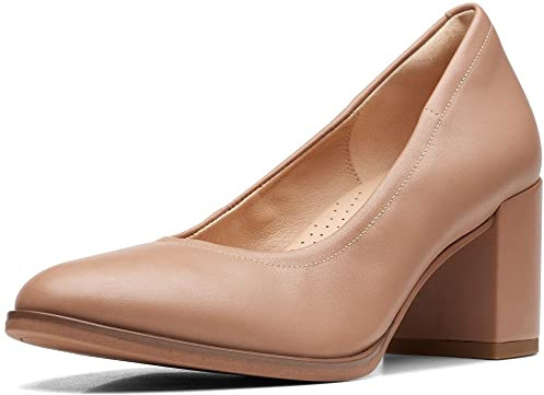 Clarks dam Freva55 Court Pump, Pralin läder, 39.5 EU