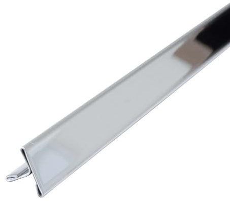 Dalsys Fliesenschiene T Profil 2,5m x 25mm Edelstahl V2A poliert | Übergangsschiene / Übergangsprofil für Boden & Wand, dekorative Fugenabdeckung, Abschlussleiste für Bad