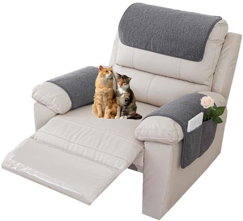 Armlehnenschoner Für Sofa 1 2 3-Sitzer Polster Gesteppt Sesselschoner Kopfstützenbezug Für Möbelbezüge Armlehnenschutz Überwurf Mit Taschen Sessel Anti-Rutsch ( Color : #13 , Size : 2-seater sofa/4pcs