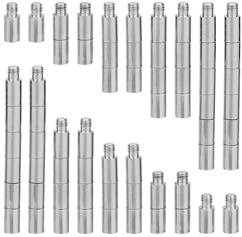 SUPERFINDINGS 50 pièces Vis D'Extension pour Album Albums Photo Remplacement de Poste D'Extension Vis de Liaison de 12x5mm Extension de Platine pour Albums Scrapbook