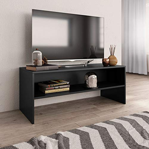 ARKEM TV-Schrank Schwarz 100x40x40 cm Holzwerkstoff Tv MöBel Fernseher Tisch Modern