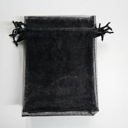 100 Stück schwarze Organzabeutel mit Kordelzug, Schmuckverpackung und Präsentationsbeutel, Geschenkbeutel für Hochzeit, Party, Geburtstag, Geschenktüten, Box, 30 x 40 cm, 11,8 x 15,74 Zoll, 500 Stück