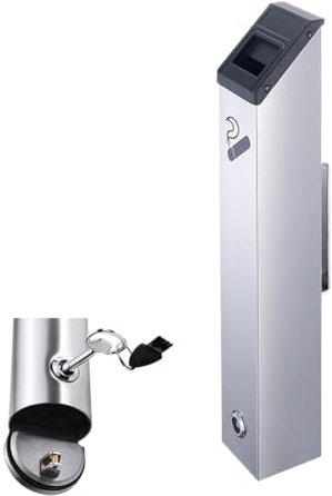 Aschenbecher, Standaschenbecher, Wandaschenbecher, Premium-Wandaschenbecher aus Edelstahl for Restaurants, Büros und Hotels mit Schloss, Standaschenbecher, Wandaschenbecher for den Außenbereich, Asche