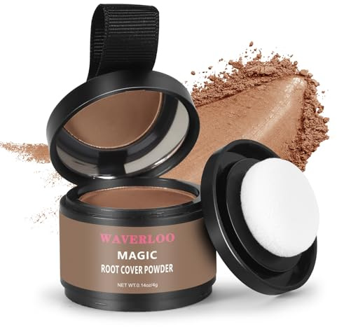 Waverloo Magic Root Cover Up - Instantly Conceals High Forehead, Hair Loss, & Seals with Sweat & Waterproof Root Touch Up for Women & Men (Light Brown, 4g)