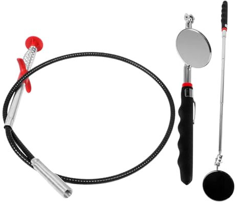 DRESSOOS Teleskop-inspektionsspiegel-set Beleuchtet Mechanikerspiegel Kfz-werkzeug
