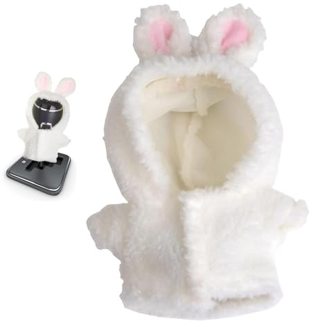 shpuuyy Hoodie-Auto-Schalthebel-Abdeckung | Entzückende Kaninchen-Form-Auto-Schaltknauf-Abdeckung - Schützender Shifter-Kapuzenpullover, rutschfeste Knopfabdeckung für Dekorationen, Schutz, LKW