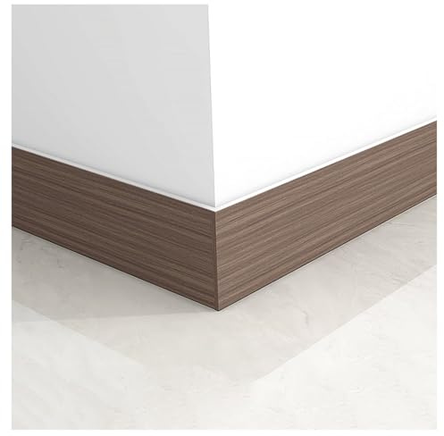 JINFEUGE Larghezza 15 cm Battiscopa Autoadesivo in Pvc Linea Di Base Adesivo da Parete Davanzale Bordo Telaio Porta Linea Di Cintura Lunghezza Decorativa 10 M/Light Brown Oak