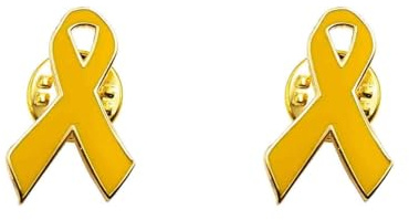 Café Viereck ® Bundeswehr Gelbe Schleife Pin – 1,5 cm x 2,5 cm – Solidaritätsschleife mit Schmetterlingsverschluss