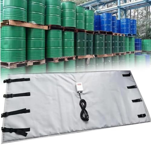IBC Drum Heater Blanket,Metal Oil Drum Heater for 55 Gal/275 GalOil Drum,Electric Heating Jacket,0~150℃ Temperature Controller,Waterproof Insulation Materials,Grey-55Gallon/200L