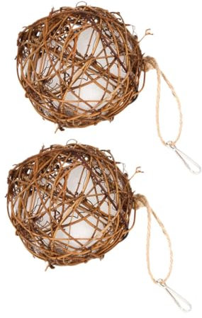 Toddmomy 2 Stück Nistmaterial Für Vögel DIY Hängendes Vogelnest Vogelfutterspender Für Draußen Vogelnest Für Garten Mit Wattefüllung Stabil Und Langlebig