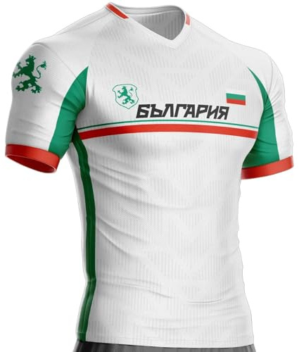 UNITIF Bulgaria Football Jersey BLG-473 Bulgarian Flag (UK, Alpha, XXL, Regular, Regular, White)