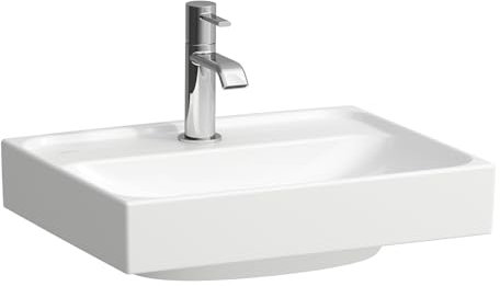 LAUFEN Meda Handwaschbecken, unterbaufähig, 450x350mm, 1 Hahnloch, ohne Überlauf, H8151117571111, Farbe: weiß matt