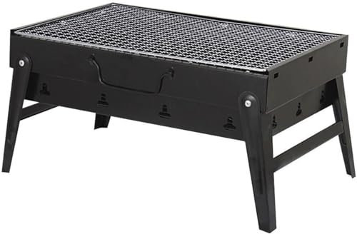 Grill Outdoor-Gasgrill Kleiner Grill, zusammenklappbarer tragbarer Holzkohlegrill für Outdoor-Camping, Picknick-Brenner, Faltbarer Holzkohlegrill-Camping-Grillofen