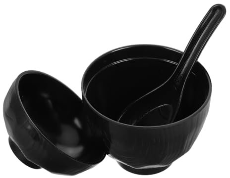 Mobestech Suppenschüssel Aus Japanische Nudelschüssel Mit Löffel Für Ramen Udon Soba Pho Und Suppe Unzerbrechlich Und Praktisch Für Familienessen
