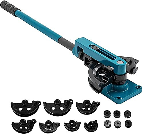 Juego de herramientas manuales hidráulicas para doblar tubos, dobladora de tubos de 3/8 a 1 pulgada, 10-25 mm, para trabajos pesados, tubos de acero, metal y cobre, ideal para reparaciones, máquina