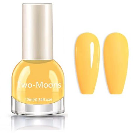 Yellow Nail Varnish - Lemon Yellow Nail Polish - 10mL Quick Dry No Chip Nail Varnish - Summer Bright Breathable Nail Art Polish For Women Girls - No Need Cure