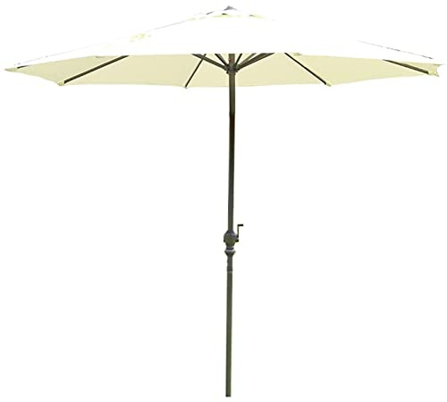 Grand parasol d'extérieur avec 8 baleines robustes, coupe-vent, parasol de jardin, parasol portable pour piscine, balcon, terrasse et arrière-cour, protection contre la pluie et les rayons UV