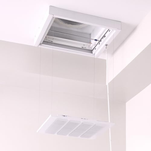 FilterLift High Ceiling Air Filter Lowering Kit – Ladder-Free Pulley System for Standard Size Vents, Easy & Safe Filter Changes for Seniors and Low Mobility (20 x 25)