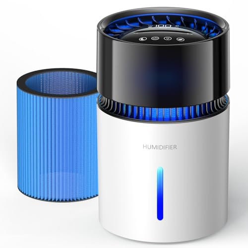 3L Top-Fill Humidificador, 30dB Ultra Silencioso para Bebés y Plantas, 35 Horas de Funcionamiento, Humidificadores Habitacion, Apagado Automático, para Hogar, Plantas, Guardería