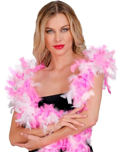 TrendandStylez Federboa 180cm in 30 Farben | Kostüm Accessoire für Damen | Federschal für Karneval, Fasching, 20er Jahre Party & JGA | Perfekt für Charleston & Burlesque Outfits