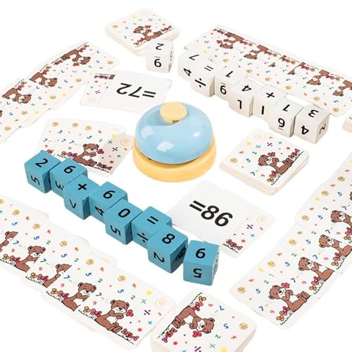 Blocs de construction en bois - Jouets éducatifs en bois - Jeu de table de multiplication pour enfants, maison, voyage, salle de classe, maison, anniversaire, Noël