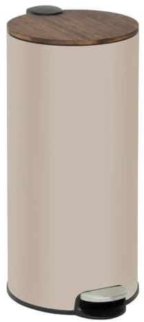 5five - poubelle modern color avec pedale 30l argile et acacia 37,7x29,2x59,5 cm