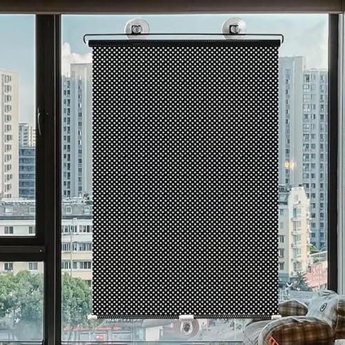 Tenda Oscurante Con Ventose,Avvolgibile,Tenda Termica Per Finestre Da Tetto,Retrattile Tende Temporanee,Protezione Solare Visiera,Senza Forare,Per Auto,Cucina,Ufficio,Privacy,Anti-UV(58x125cm)