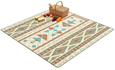 Grande coperta da picnic – 200 x 200 cm pieghevole lavabile – tappeto da campeggio – per donne e uomini, estate, campeggio, festival, , spiaggia, concerti, cortile, sport, gioco, zaino in spalla