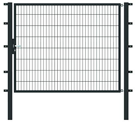 Alberts 647780 Einzeltor Flexo mit Zubehör | verschiedene Breiten und Höhen | anthrazit | Breite 200 cm | Höhe 160 cm