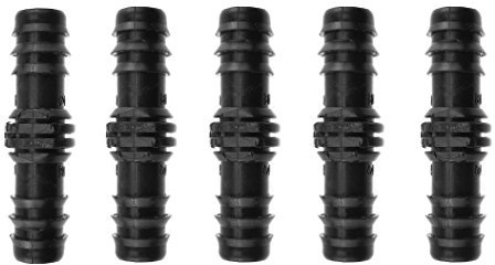 garden automatic irrigation repair straight barbed connectors for use with standard 13/16mm ldpe water supply pipe (pack of 5)