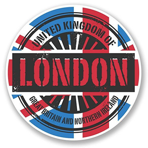 2 x 25cm/250mm London England UK Vinyl Sticker Decal Laptop Travel Luggage Car iPad Sign Fun #6026