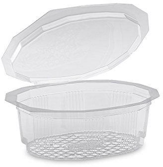 GUILLIN - MULTIPACK M250C* SACHET DE 100 Boite 250cc A Couvercle Charniere Rentrant, Polyéthylène, Transparent, 12,6 x 10,6 x 4,1 cm, Translucide