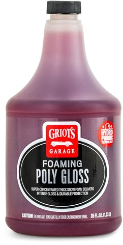 Griot's Garage Foaming Poly Gloss for Car Cleaning and Detailing, Spray Wash & Wax, Compatible with The BOSS Foam Cannon Auto-Mix System, 35oz