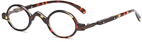VEVESMUNDO Lesebrillen Herren Damen Retro Runde Klassische Vollrandbrille Arbeitsplatzbrille Vintage Klar Lesehilfe Sehhilfe Brillen mit Sehstärke