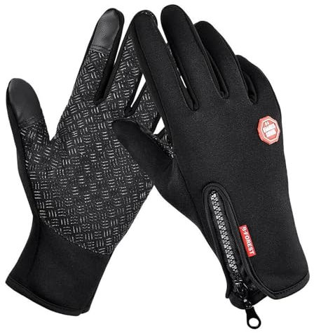 VAKKI Fahrradhandschuhe, Thermo-Handschuhe, modische Touchscreen-Handschuhe, wasserdicht, Winter-Handschuhe, Sport-Handschuhe für Radfahren, Fahren, Camping, Wandern, Angeln