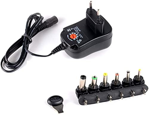 JZK Universal Ladegerät 12W 3V / 4,5V / 5V / 6V / 7,5V / 9V / 12V Adapter Netzteil für Haushaltselektronik Lautsprecher Radios Smartphones Überwachungskameras