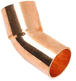 EZ-FLUID Plumbing 2 FTG X C LF Short Radius Wrot Copper Street 45 Degree Elbow Pressure Copper Fittings With Fitting x Sweat Solder Copper Pipe Connection For Residential,Commercial. (1)