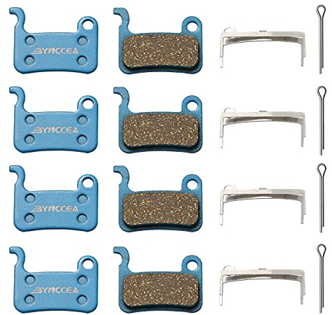 Bynccea Fahrrad Bremsbeläge 4 Paar Scheibenbremsbeläge Geeignet für Shimano Deore XT XTR LX SLX Hone Alfine Saint Scheibenbremse
